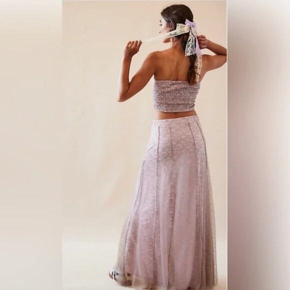 Free People Shape of you lilac lace 2 piece skirt set - Picture 2 of 11